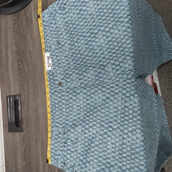 Women's Straight Leg Checkered Denim Pant | Future Collective | 24 - Picture 10 of 13